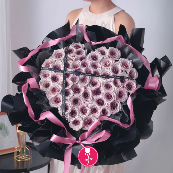 FloraHK 烏梅子醬曼塔玫瑰芭蕾風生日花束